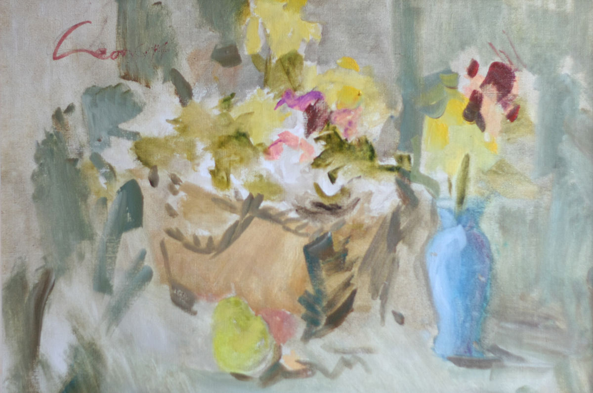 pearl-gray irises