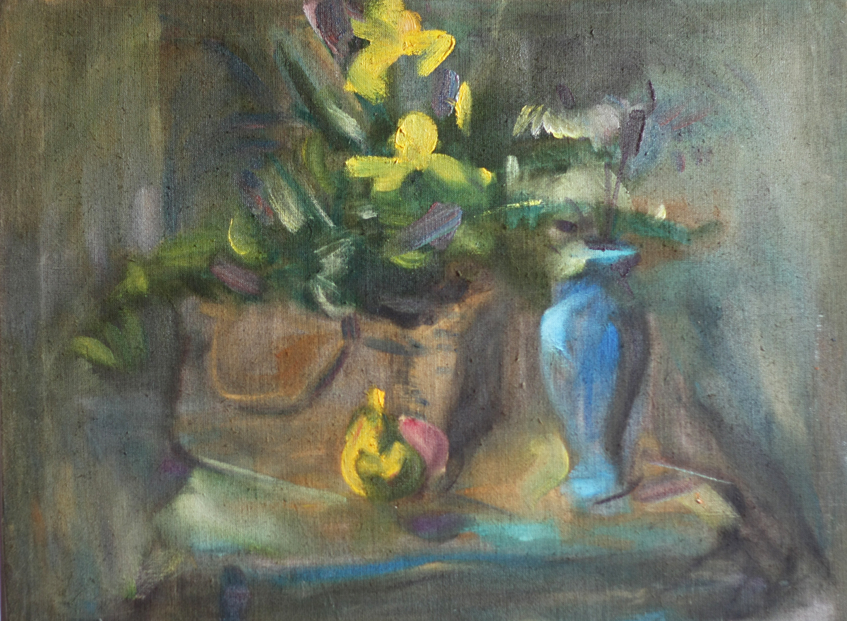 Still life with irises
